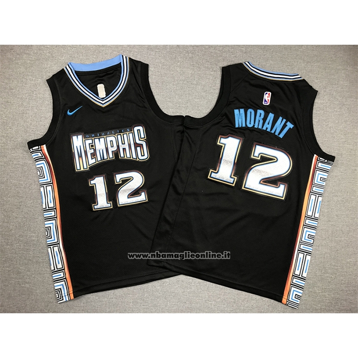 Maglia Bambino Memphis Grizzlies Ja Morant #12 Citta 2022-23 Nero
